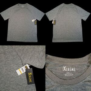 NWT iXtreme T-shirt Moisture Wicking Men's XL Short Sleeve Gray Athletic